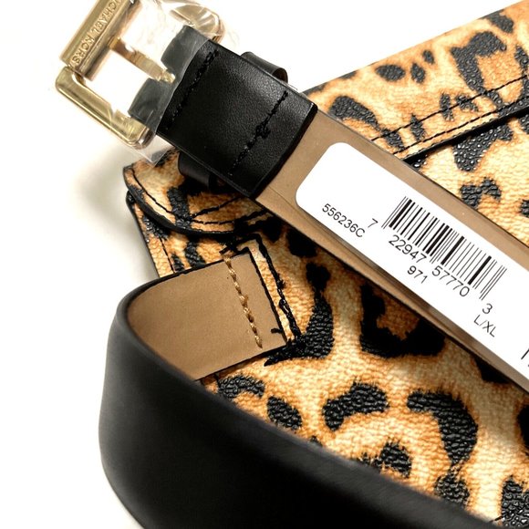 Michael Kors Leopard Print Belt Bag Fanny Pack Saffiano Leather L XL NWT main image 7